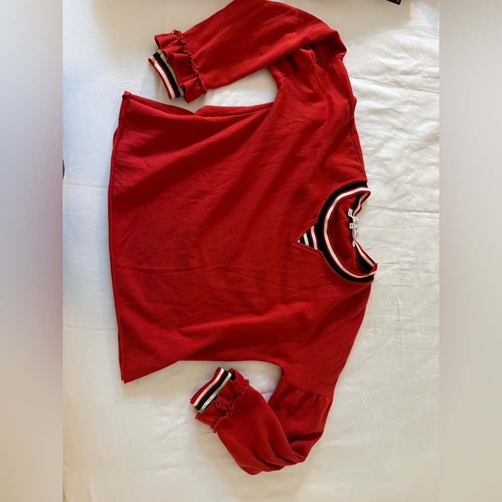 REBECCA MINKOFFF designer red sweater
